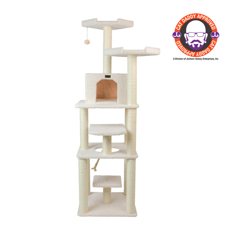 Armarkat 78" Premium Classic Real Wood Jackson Galaxy Approved Cat Tree
